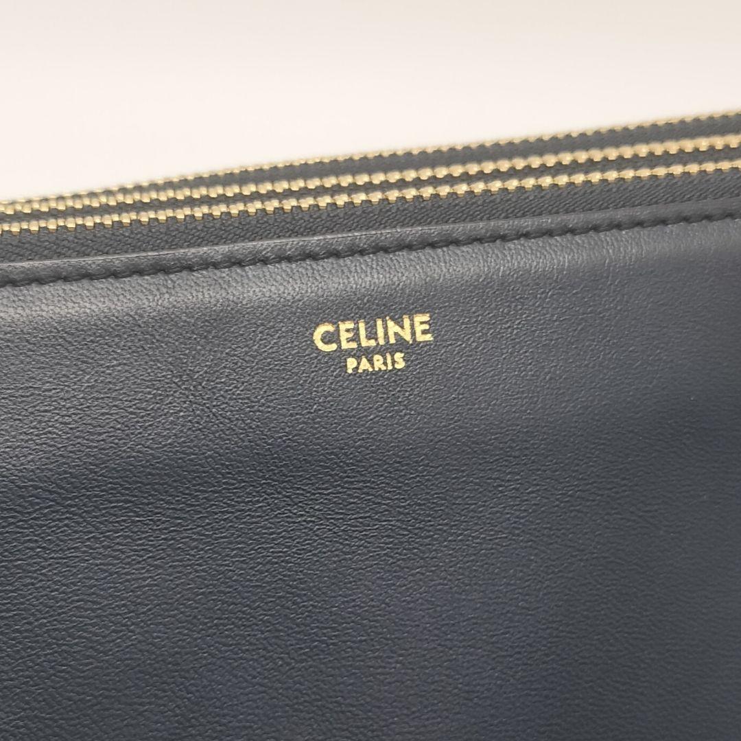 極美品✨セリーヌ　ショルダーバッグ　ネイビー　新ロゴ