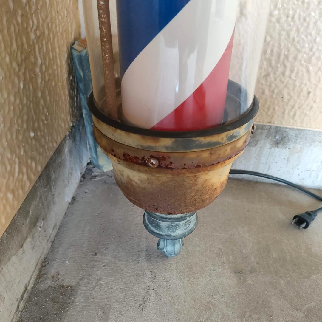 サインポール　理容　床屋　中古　オーバーホール済　電球新品　モーター新品