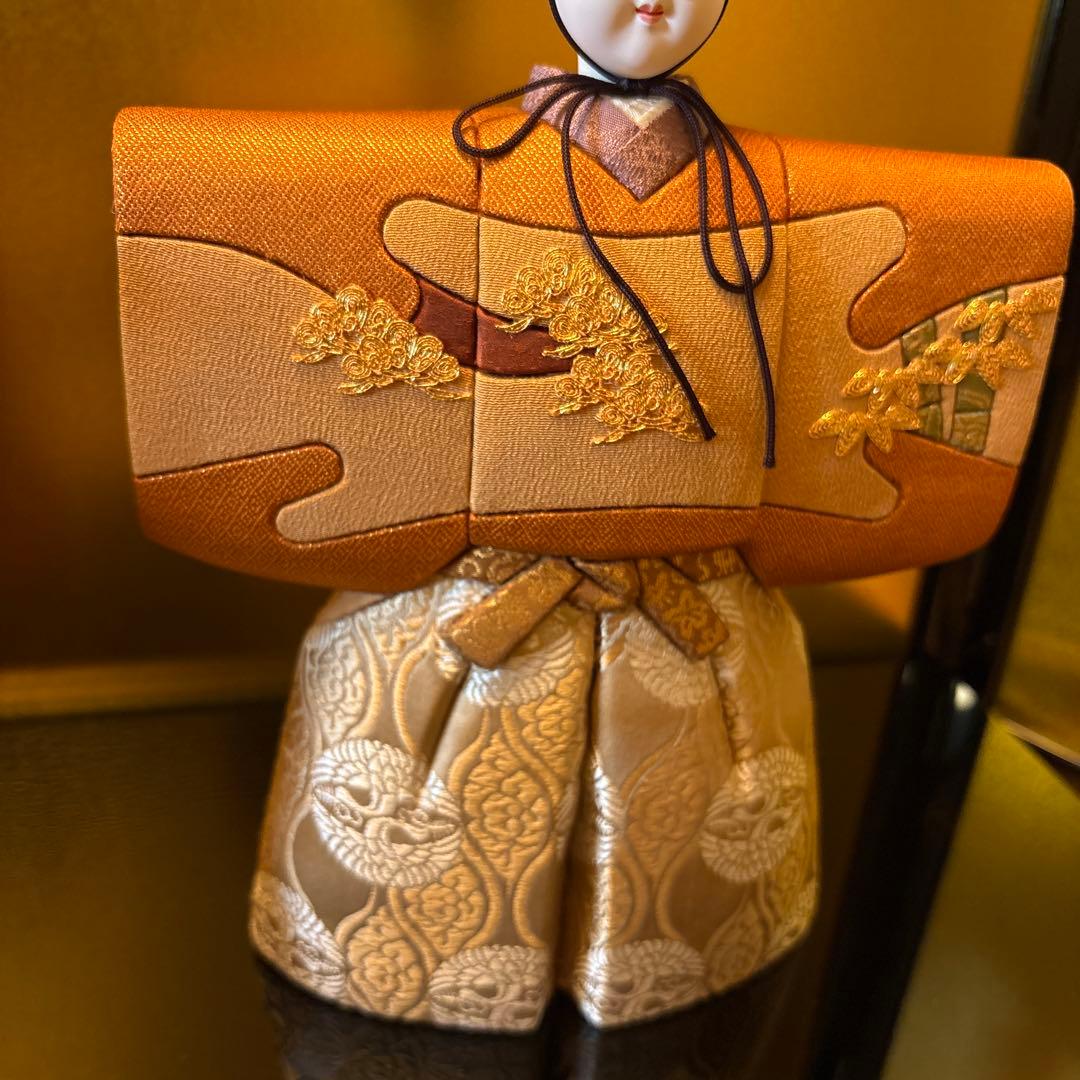 最終値下げ！真多呂人形　男雛30㎝女雛25㎝　雛人形　木目込人形　金屏風と飾り台