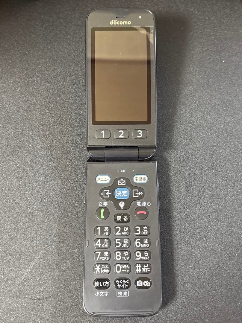 docomo らくらくホン F-41F ネイビー