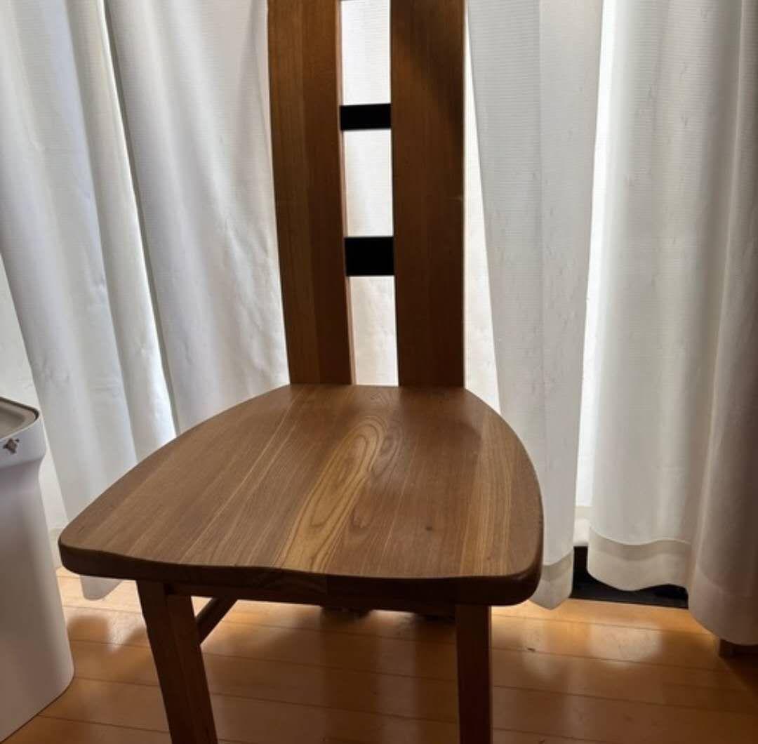 木製ダイニングチェア 2脚セット