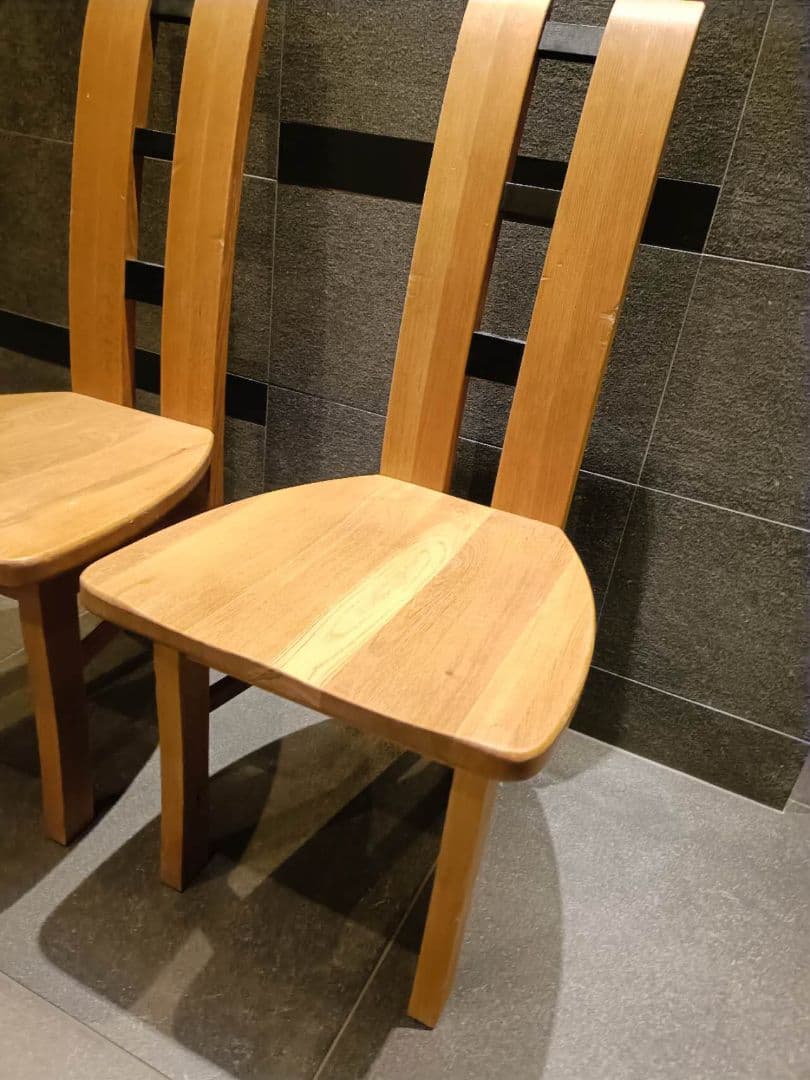 木製ダイニングチェア 2脚セット