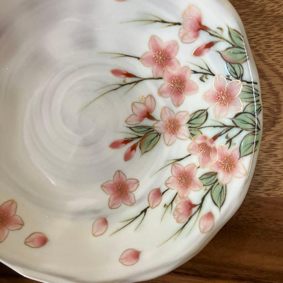 新品未使用　陶あん　京焼清水焼　色絵付け手びねり皿2枚セット