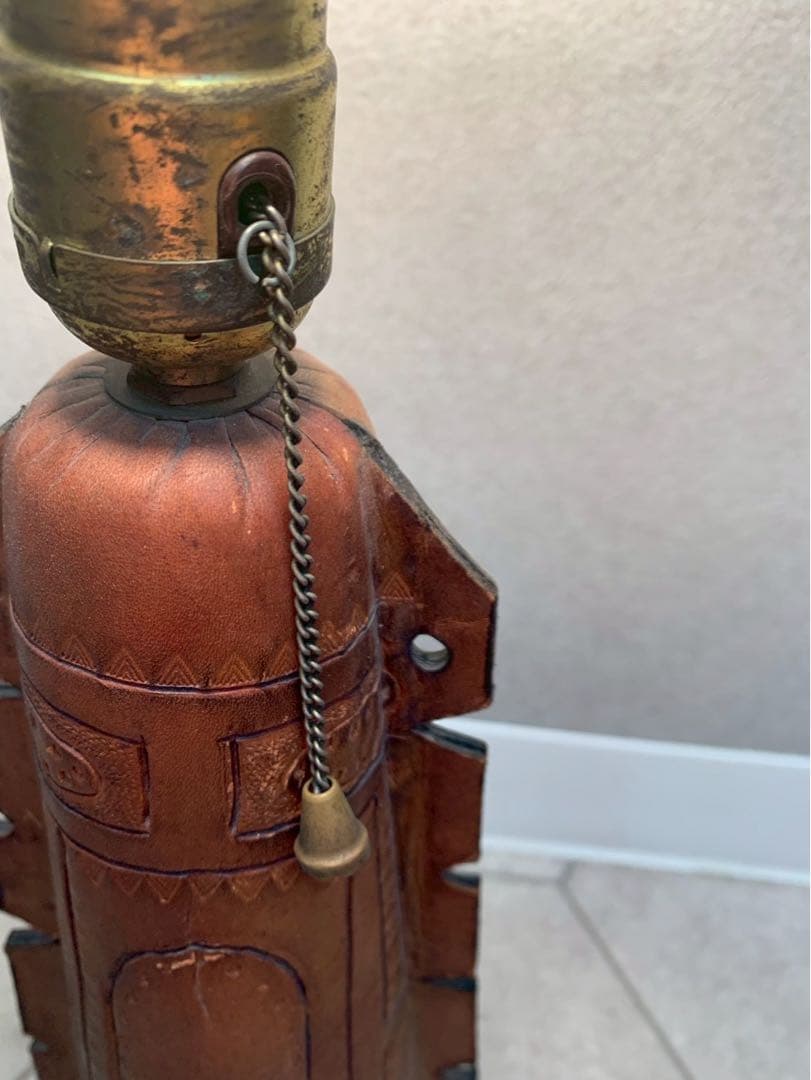 アンティーク レザー 牛革 ランプ