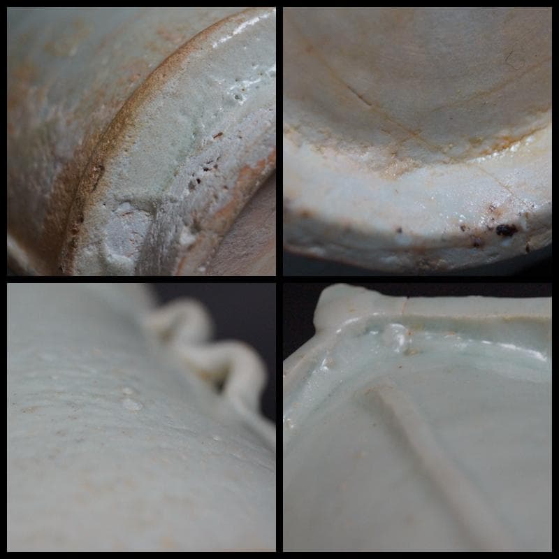 宋時代  青白磁穀倉 置物 影青香炉 越州窯青磁 唐物茶道具 共箱付 古渡