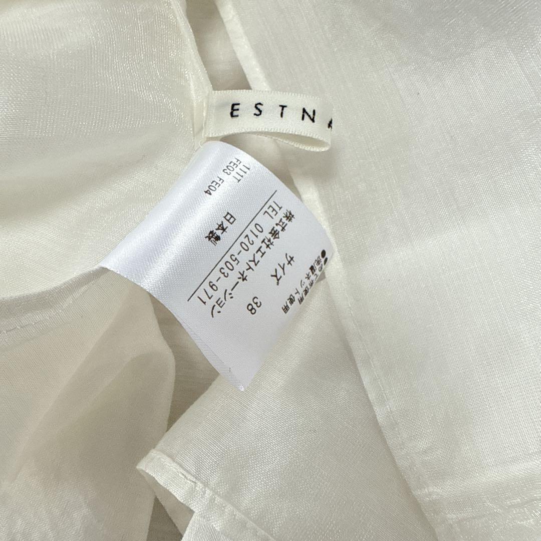 極美品⭐︎ESTNATION 3.3万　ボウタイ ブラウス　ホワイト　セレモニー
