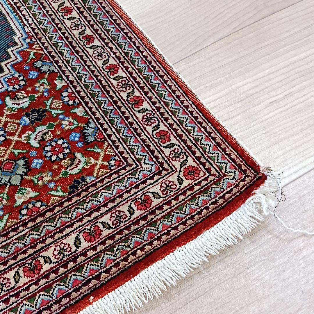 専用Y3250 ペルシャ絨毯 クム産 シルク100% 手織り90万ノット