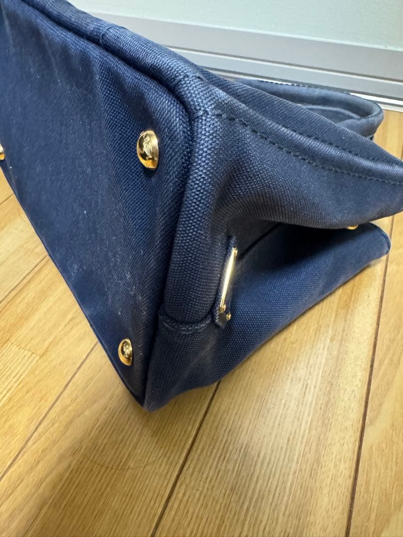 プラダ カナパ デニム ブルー ネイビー バック バッグ トートバッグ