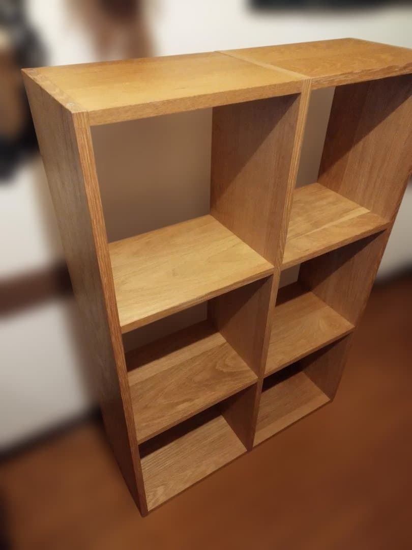 【12/20 期間限定出品】無印良品 スタッキングシェルフ　３段×２列　オーク材