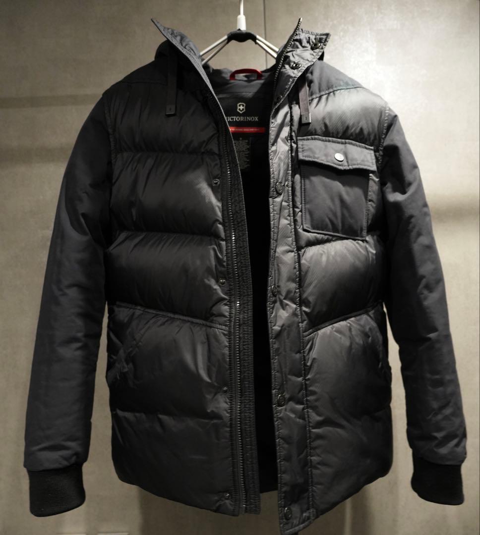 VICTORINOX 　フード付2way ダウンジャケット ダウンベスト