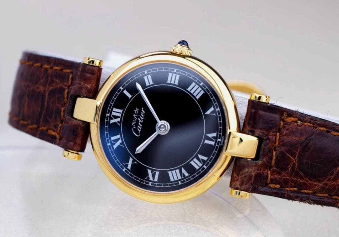 カルティエ マスト ヴァンドーム ブラックダイヤル 24mm クオーツ