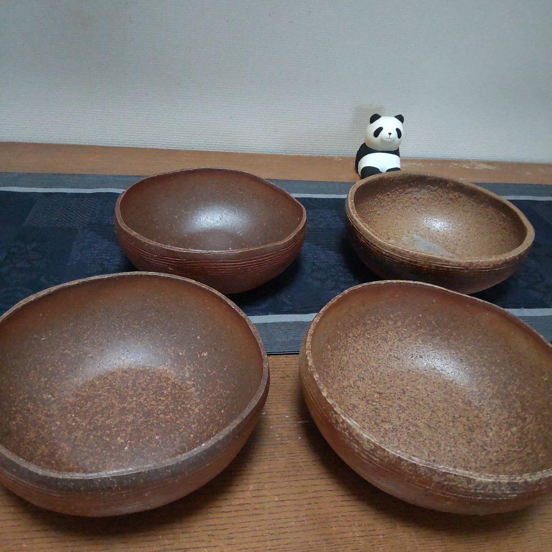 丸 鉢 4ケ 備前焼 12