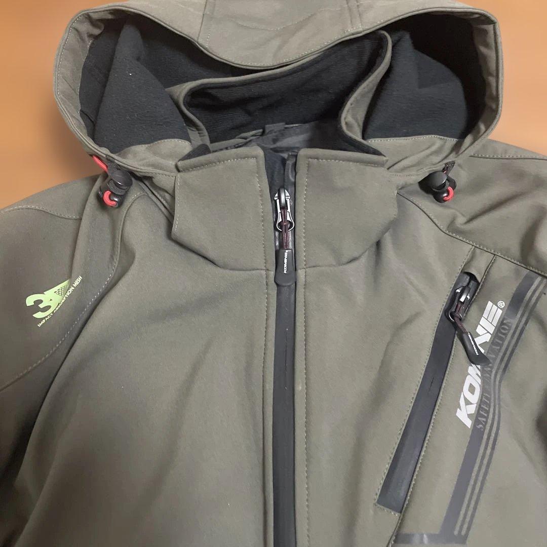 KOMINE 3シーズンジャケット XL カーキ