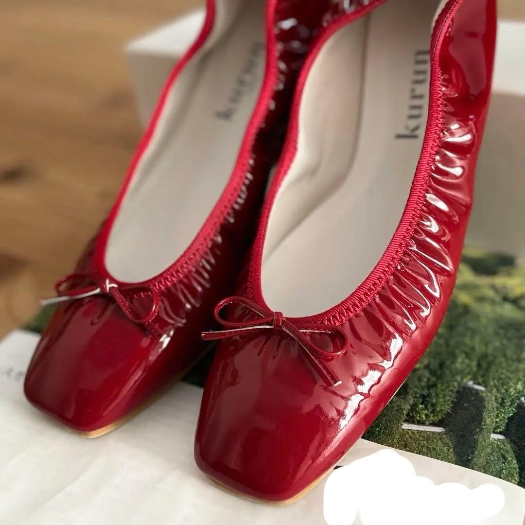 kurunTokyo Giselle エナメル レッド 26.5 美品