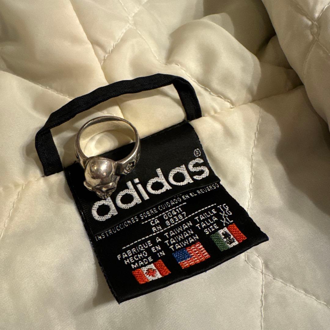 90s adidas トレフォイル ジップパーカー ナイロン ジャケット 短丈