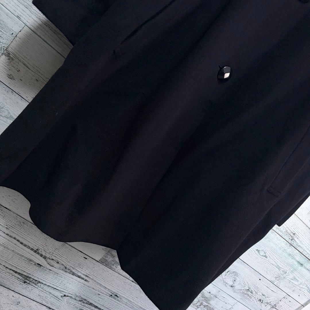 ☆大きいサイズ・3L☆カシミヤブレンドウールコート　未使用タグ付　15号　黒色