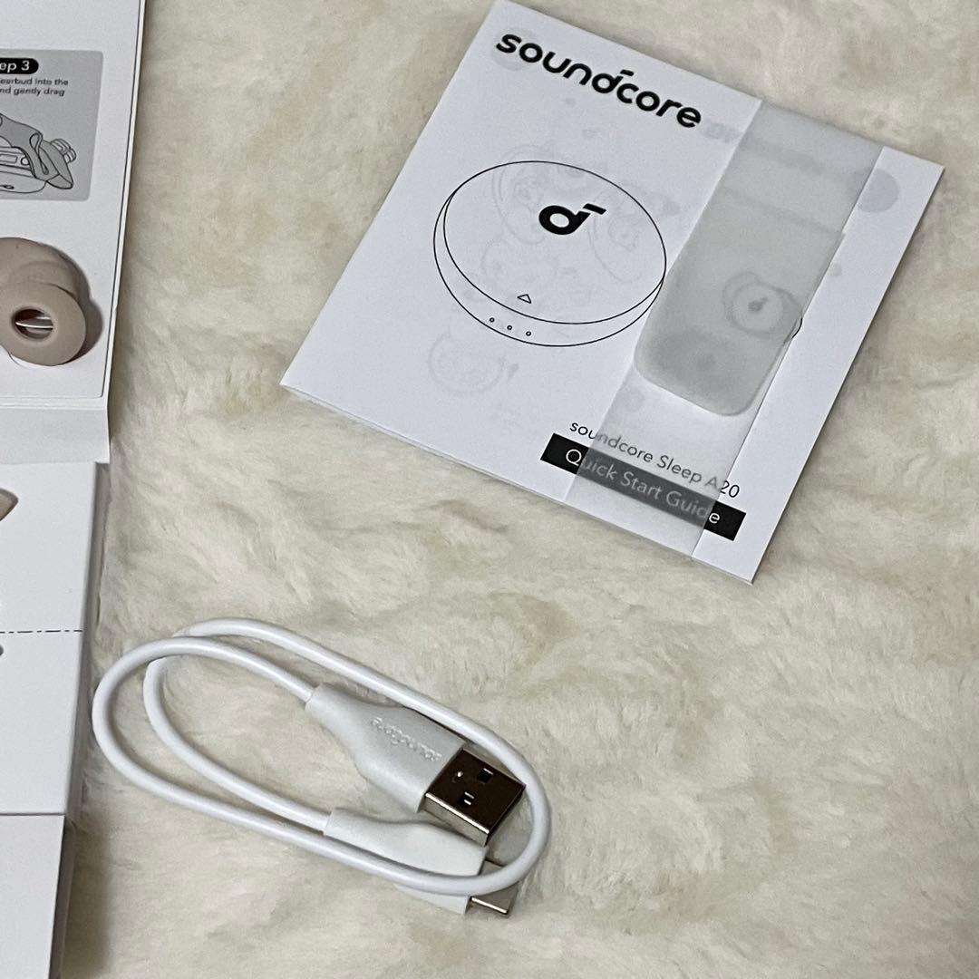 極美品 Anker Soundcore Sleep A20 ベージュ イヤホン