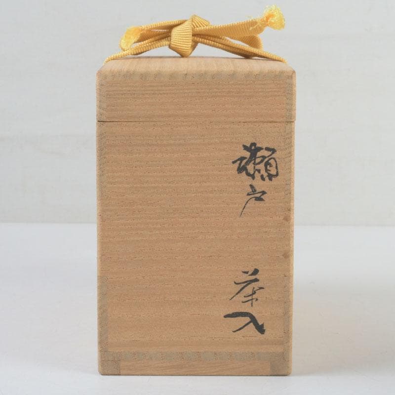 茶道具　瀬戸焼　古瀬戸　茶入　銘八千代　仕覆二点　即中斎極め箱　D　9443