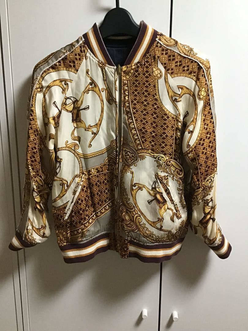 【beautiful people】リバーシブルスカジャン/140cm★絹