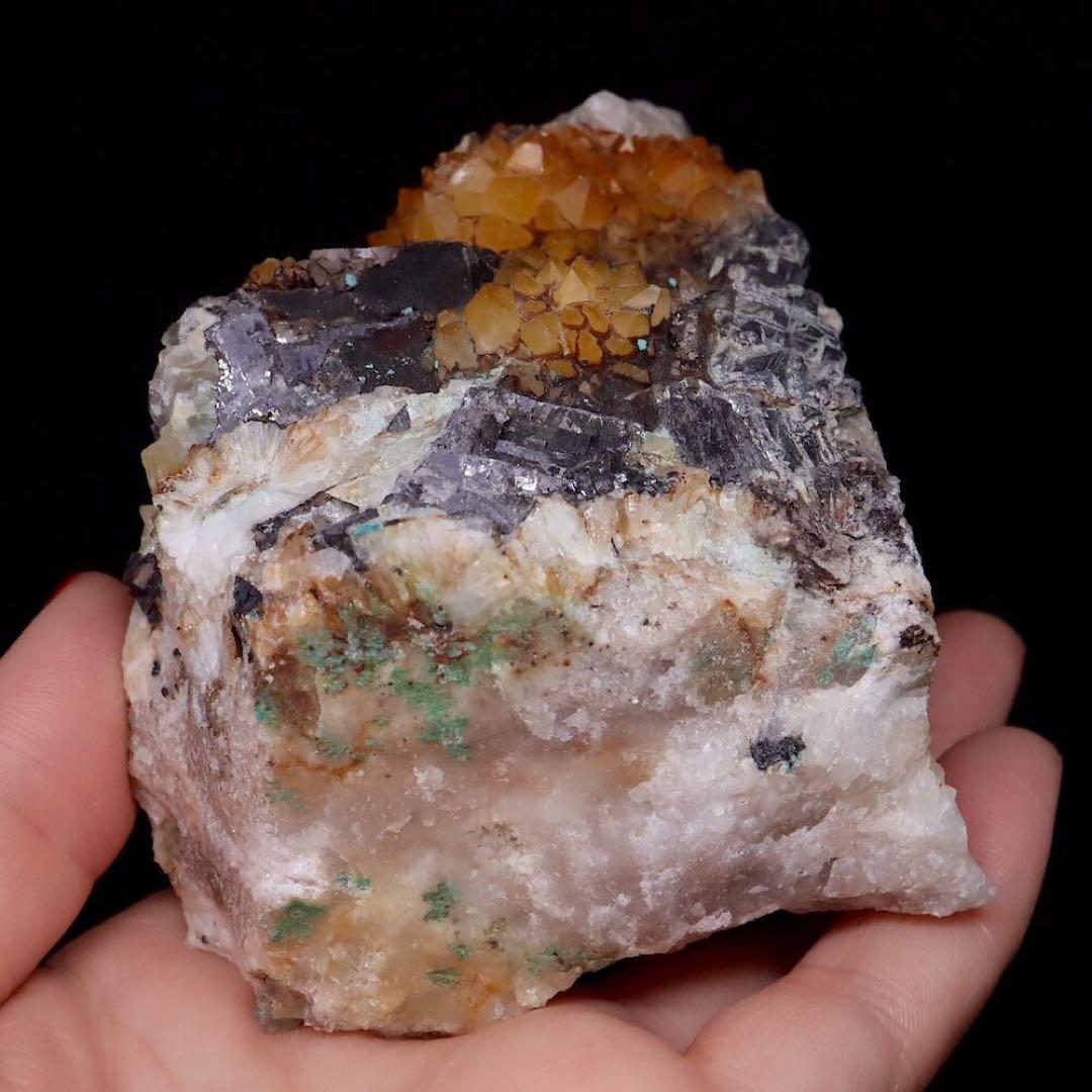 クォーツ水晶 ガレナ ブロシャン銅鉱 方鉛鉱 439.2g QZ293原石天然石