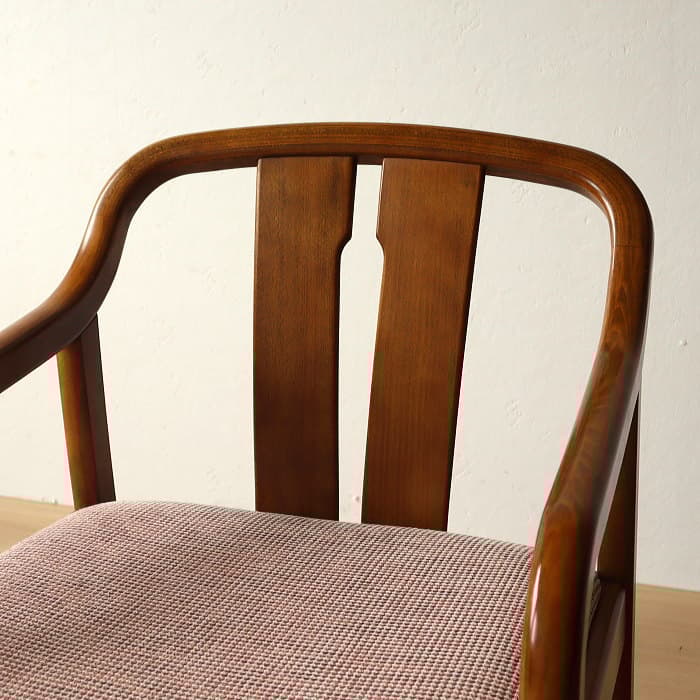 オールド カリモク アームチェア レトロ 肘付イス ②