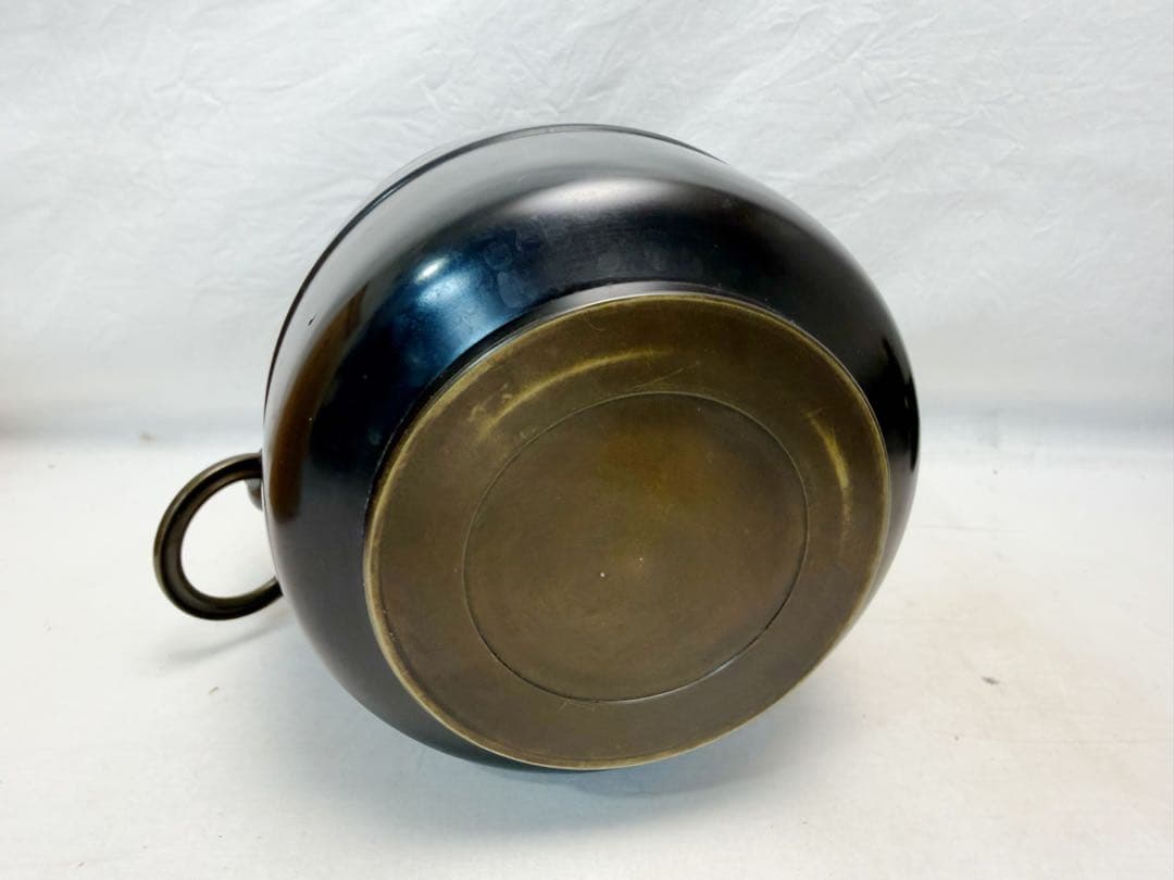 茶道具 鋳師 金森淨栄作 唐銅 皆具 環付水指 建水 杓立 蓋置 共箱