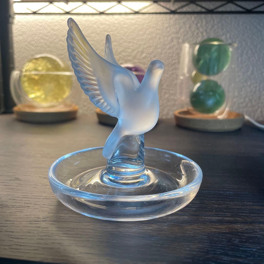 【美品】☆希少☆ルネラリック　ジュエリートレイ　鳩　ピジョン　フランス製