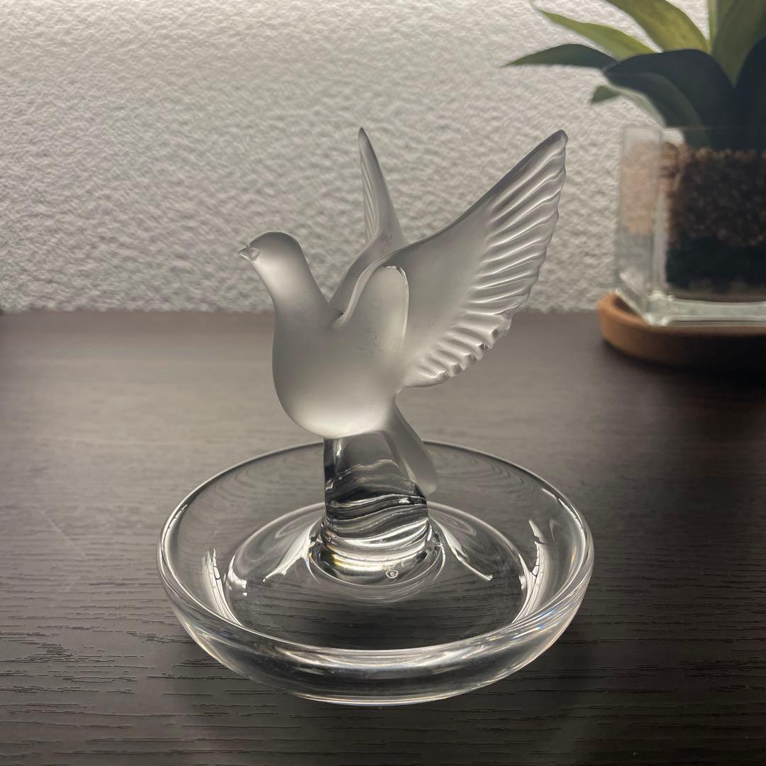 【美品】☆希少☆ルネラリック　ジュエリートレイ　鳩　ピジョン　フランス製