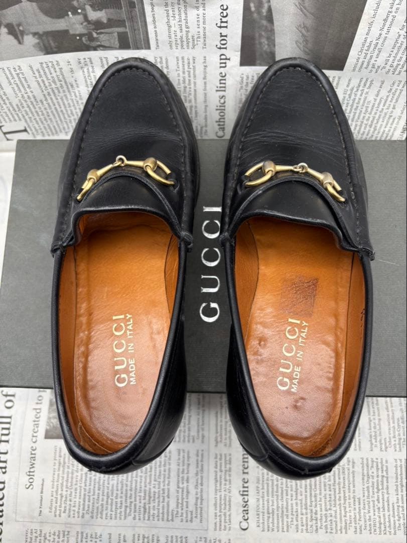 買取見積書有り　GUCCI グッチ　ホースビットローファー　37ハーフ　男女兼用