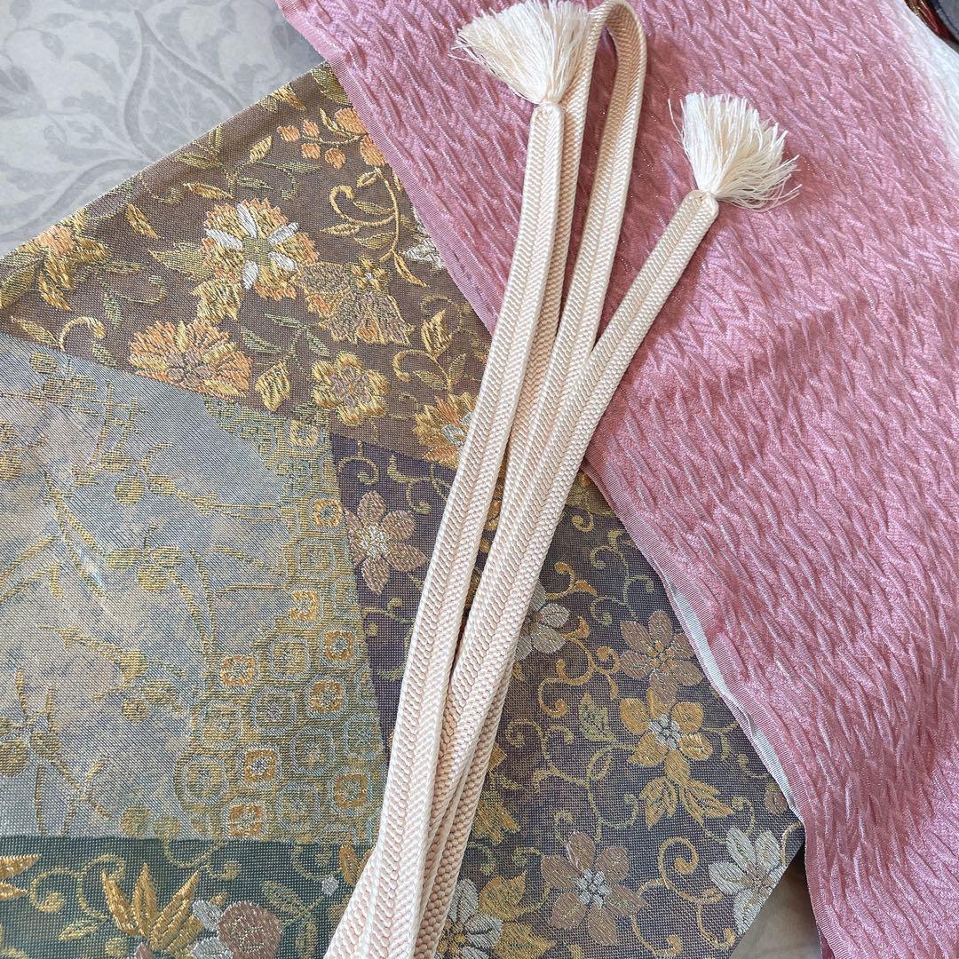 訪問着　フルセット　花ぐるま　流水　鮮やか花々　金彩加工　入学式　Q3