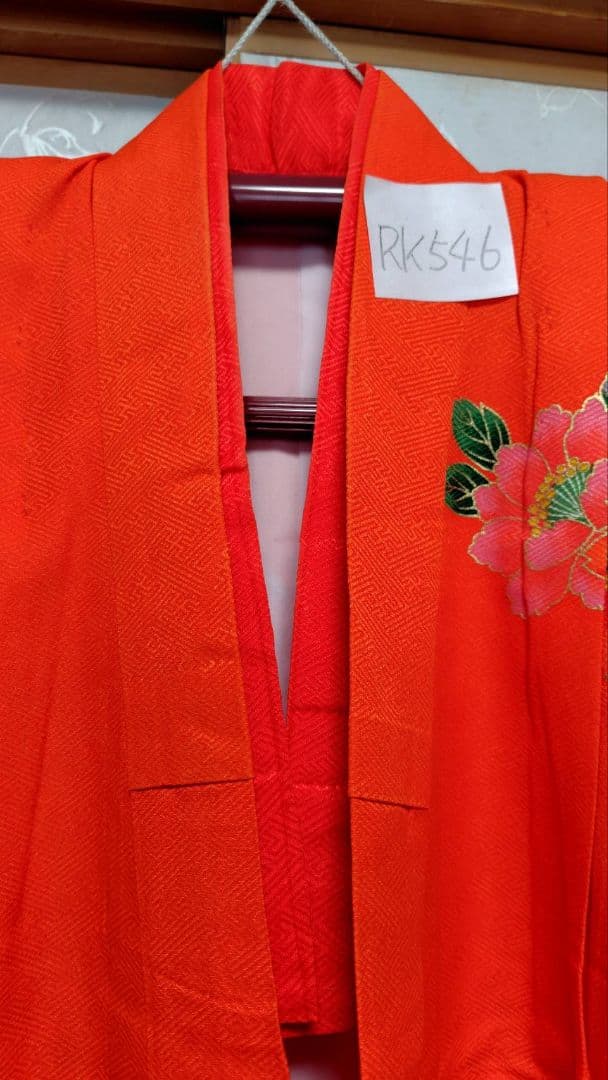 RK546子供着物重ね襟付き　綺麗美品着丈131センチ裄丈47センチ7歳前後用