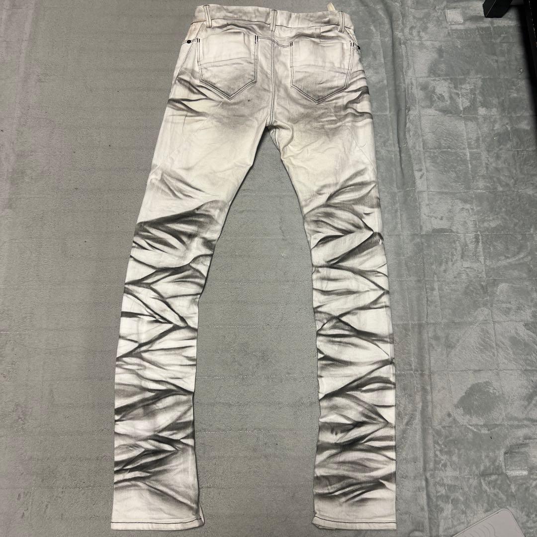 Johnny wolfスキニーデニムホワイトお兄系　y2k ギャル男　早い者勝ち