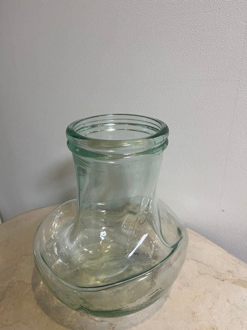 ITALY 変形ガラス フラワーベース 金魚鉢 インテリア ガラス