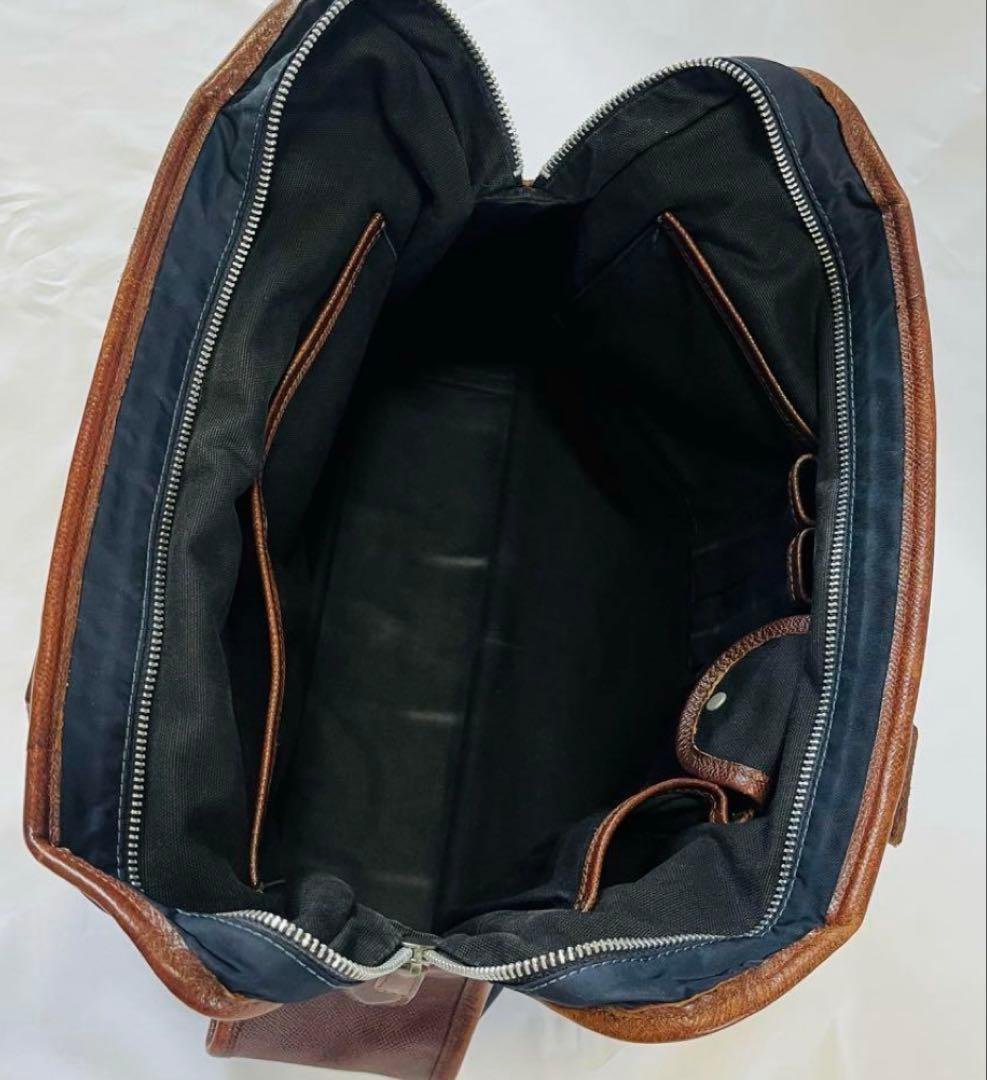 極美品 フェリージ ビジネスバッグ 高級本革レザー 濃茶 ブリーフケース