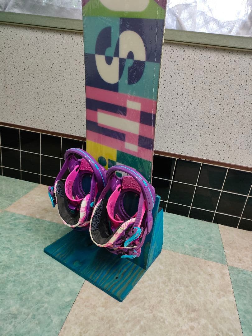 スノーボードスタンドラック　１本用　NEW COLOR　アクアブルーハンドメイド