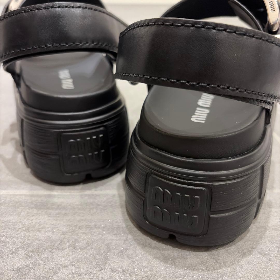 【37.5】miumiu ミュウミュウ チャンキーネオプレンサンダル 新品未使用