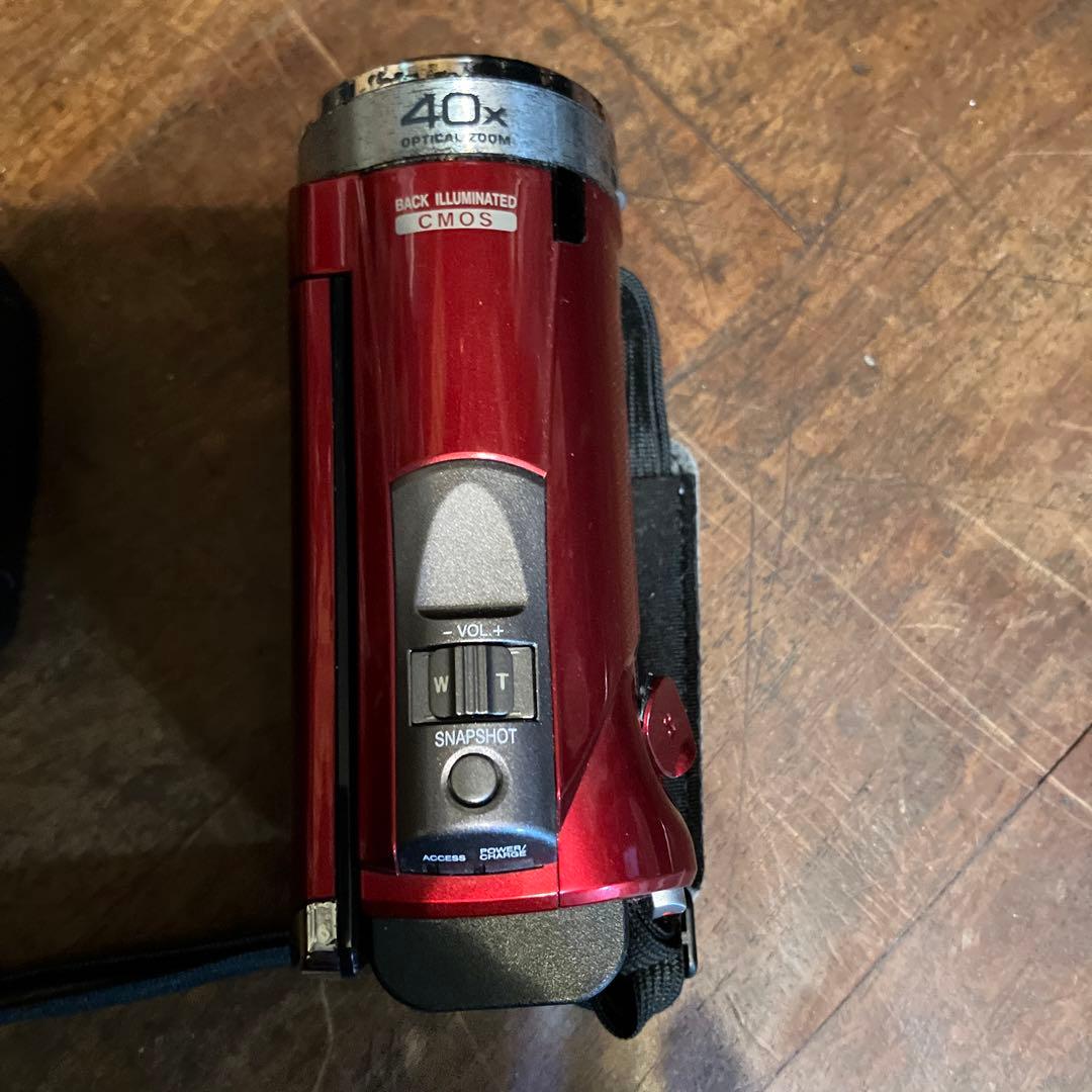 JVC GZ-HM30 ビデオカメラ 赤 40倍光学ズーム