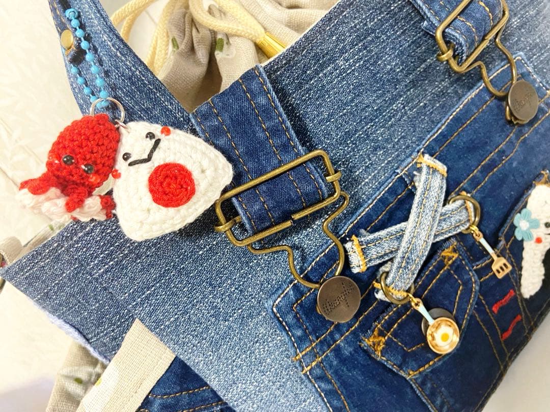 デニムリメイクバックS お弁当バッグ