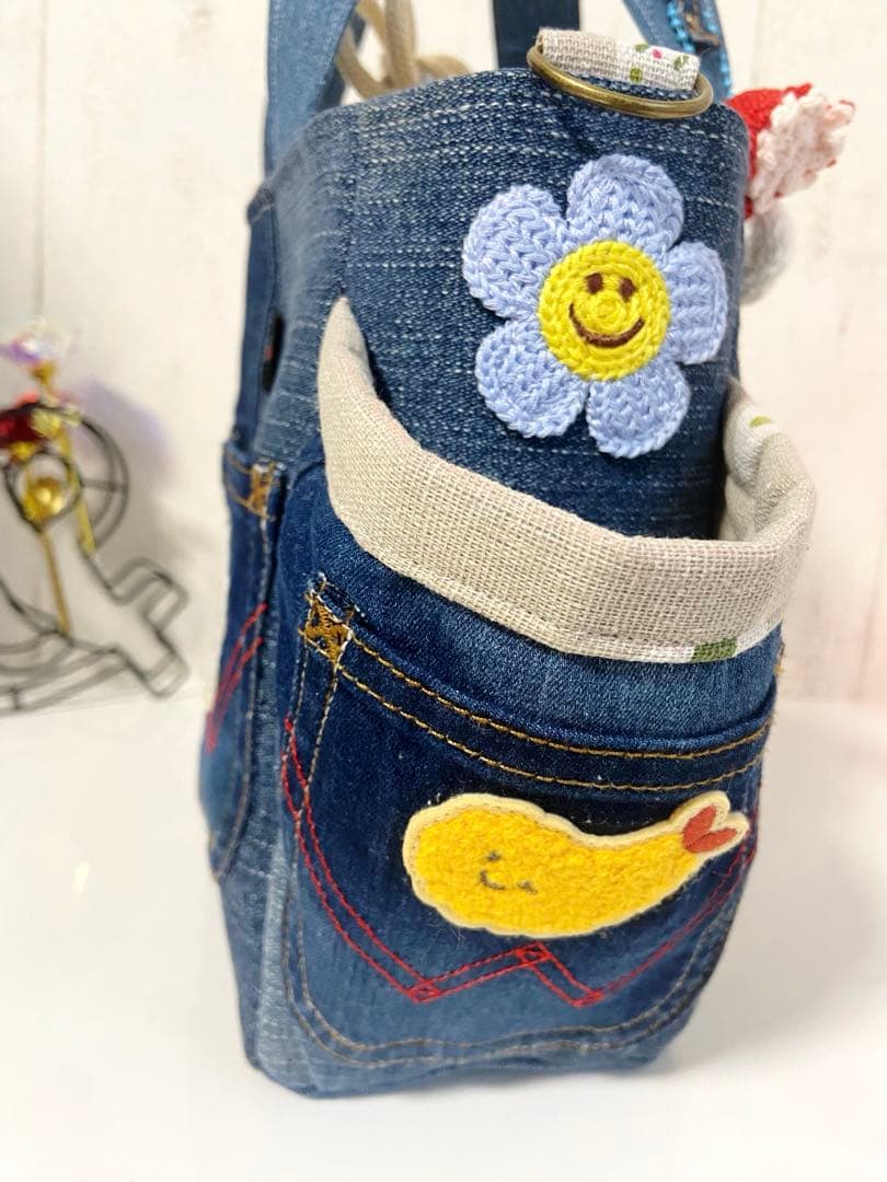 デニムリメイクバックS お弁当バッグ