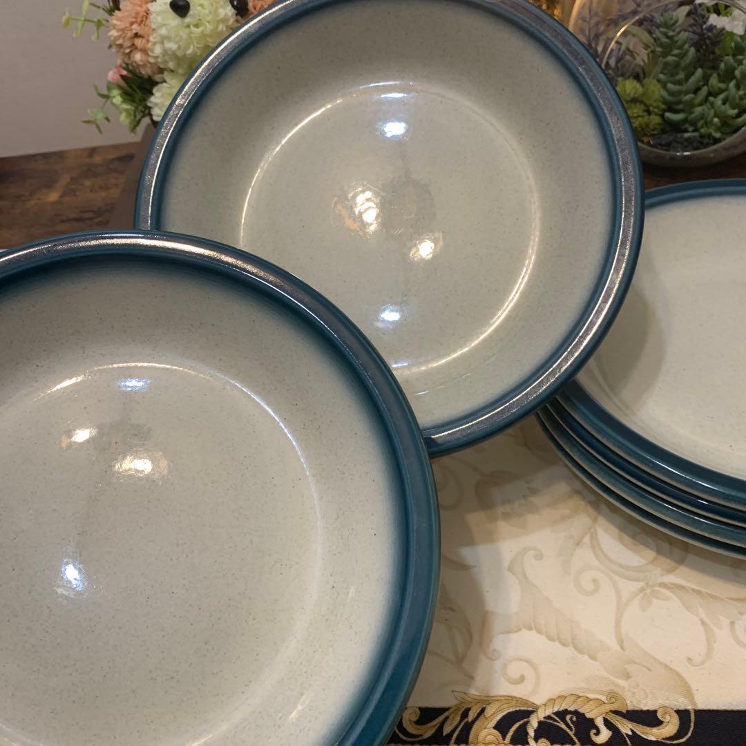 希少　ウェッジウッド ブルー　パシフィック　20cmサラダボウル　6枚