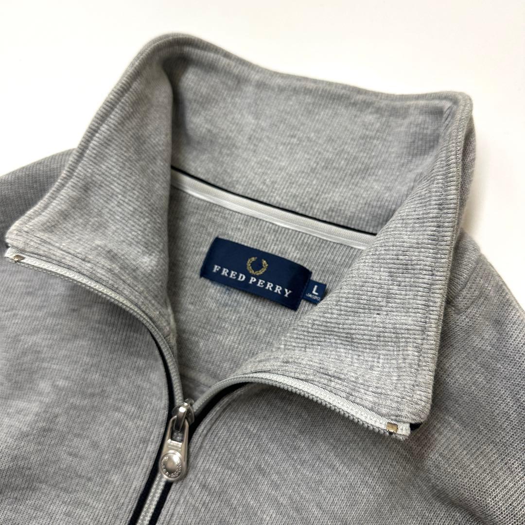 Fred Perry フレッドペリー ハーフジップ スウェット L 刺繍ロゴ