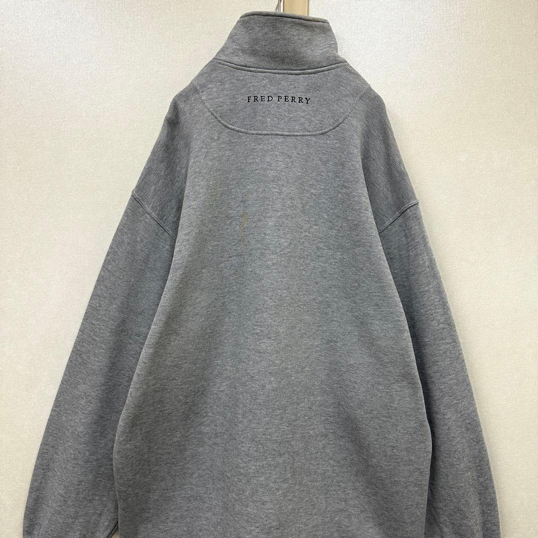 Fred Perry フレッドペリー ハーフジップ スウェット L 刺繍ロゴ