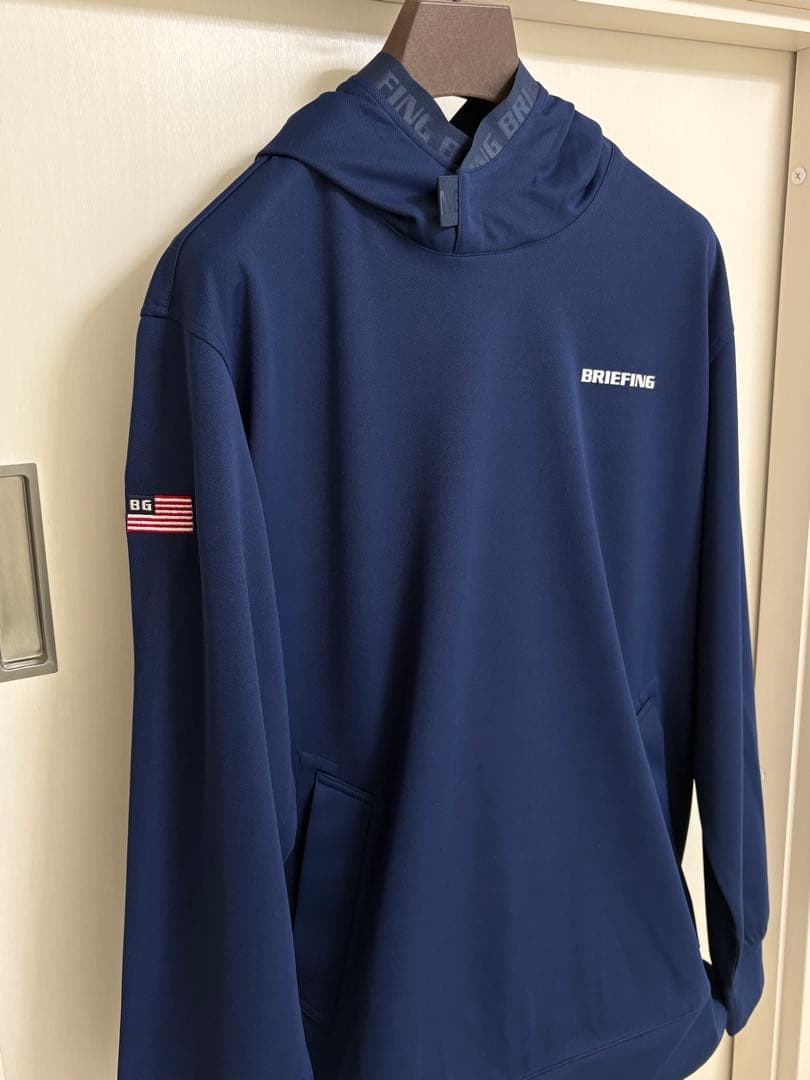 未使用)ブリーフィング ゴルフ パーカー フーディ メンズ サイズL ネイビー
