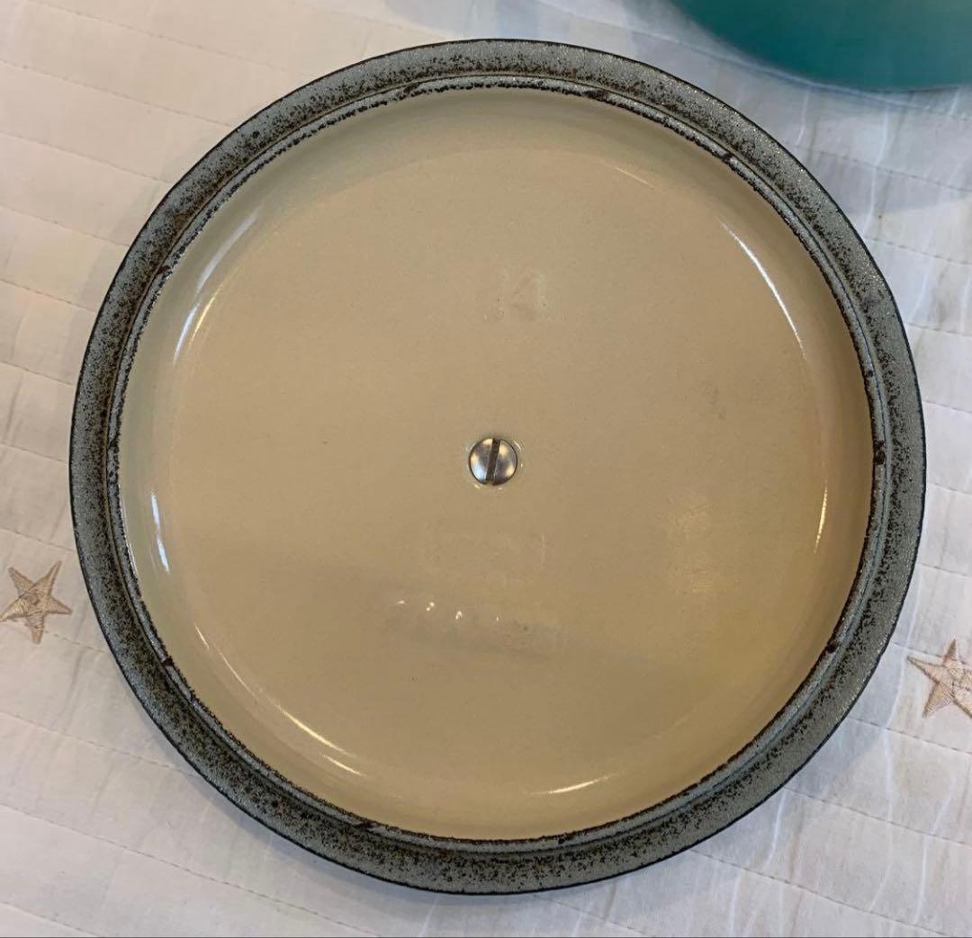 ル・クルーゼ　ココットロンド　14cm クールミント　離乳食　小鍋　インテリア