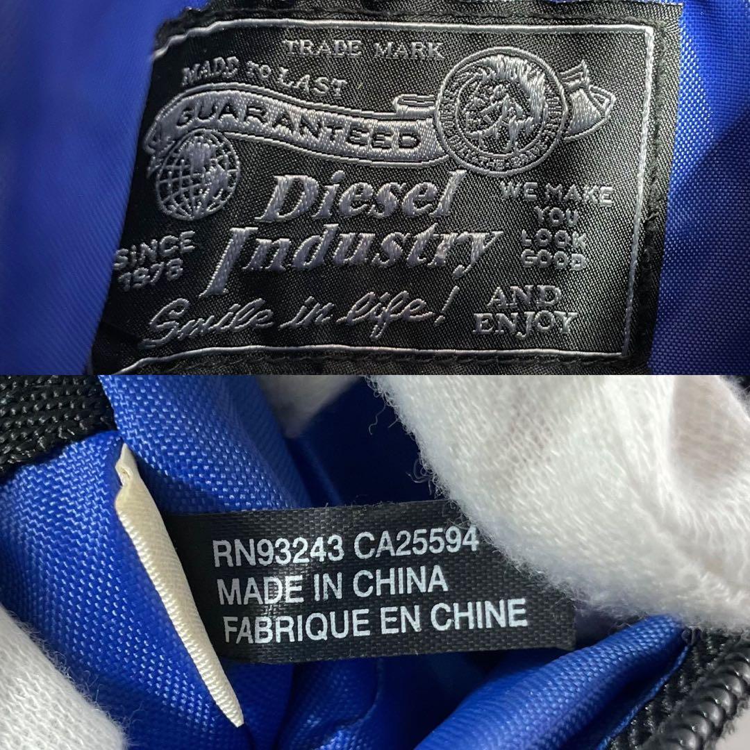 DIESEL ブラック ショルダーバッグ　メッシュデザイン　調整可能ストラップ