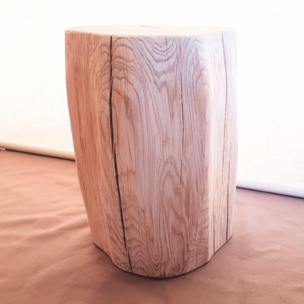 セール品 天然アロマ ひのき 切株スツール・テーブル・無垢無塗装・オーガニック