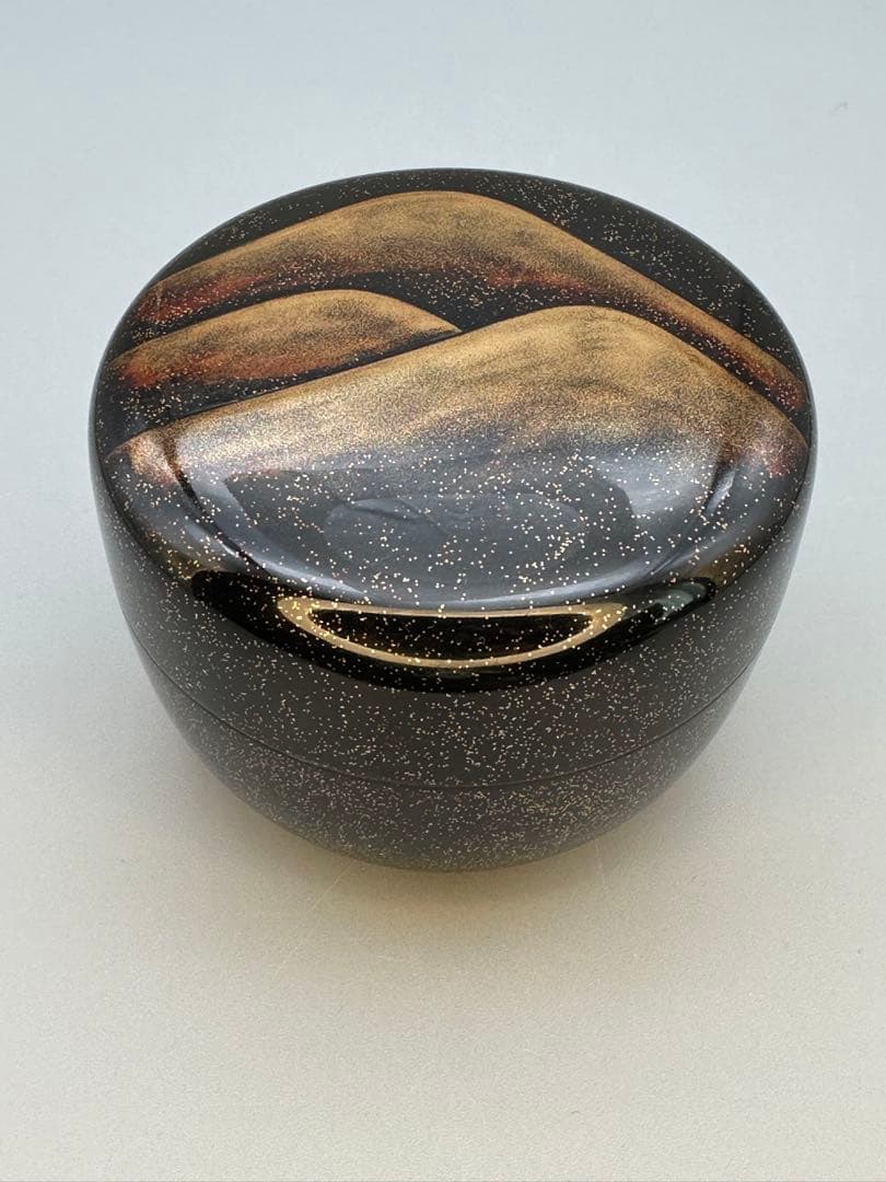 茶道具　棗　村田宗覚　遠山蒔絵　 内側銀地