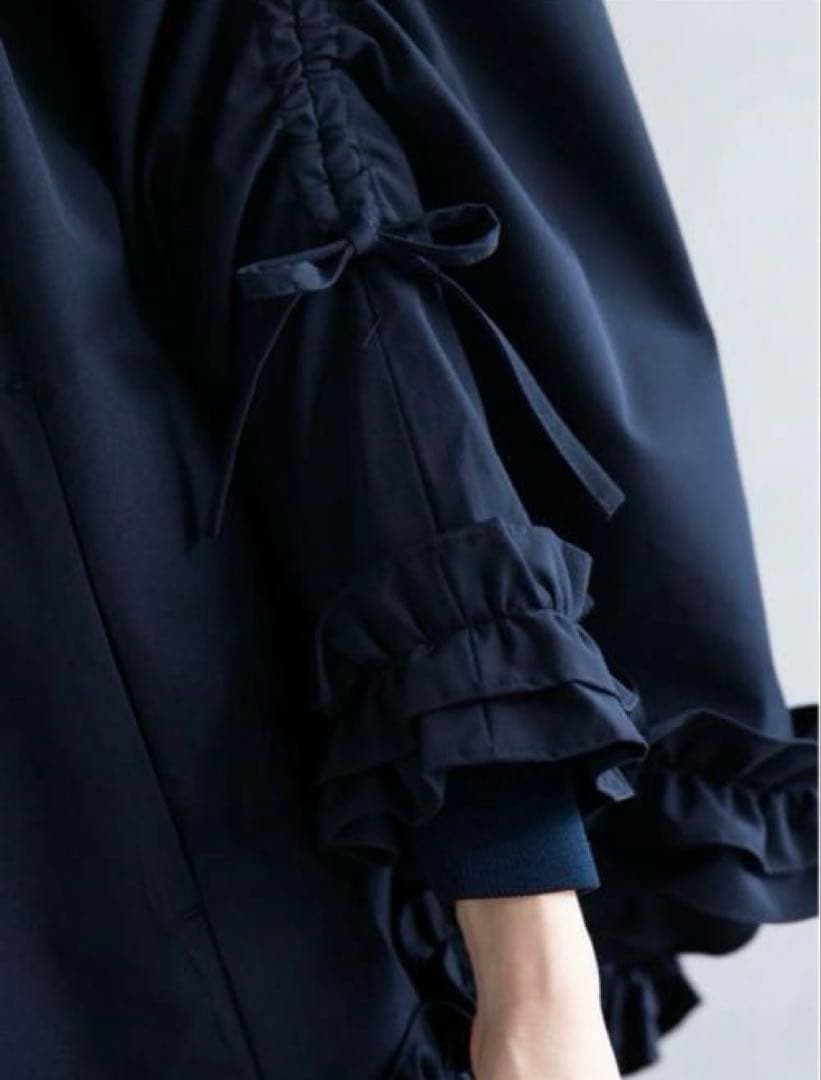 専用アメノチハレ ネイビー ポンチョ フリル付き