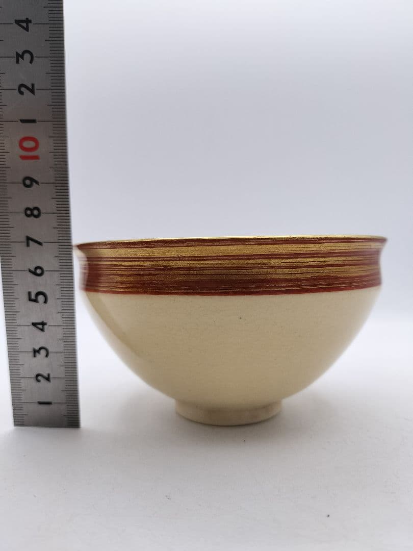 c702 数茶碗 金襴手赤巻 5客＋2客オマケ 高台寺窯 紙箱 茶道具 古物