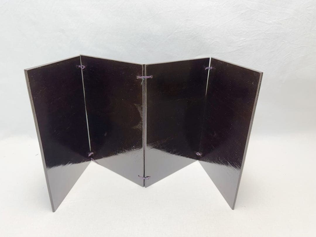 未使用 茶道具 木製溜塗 器据 と 桐 和敬板 うぐいす針3点セット 元箱